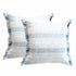 Renee Taylor Kent Stripe Cushion Twin Pack 50 x 50 Cms Ocean